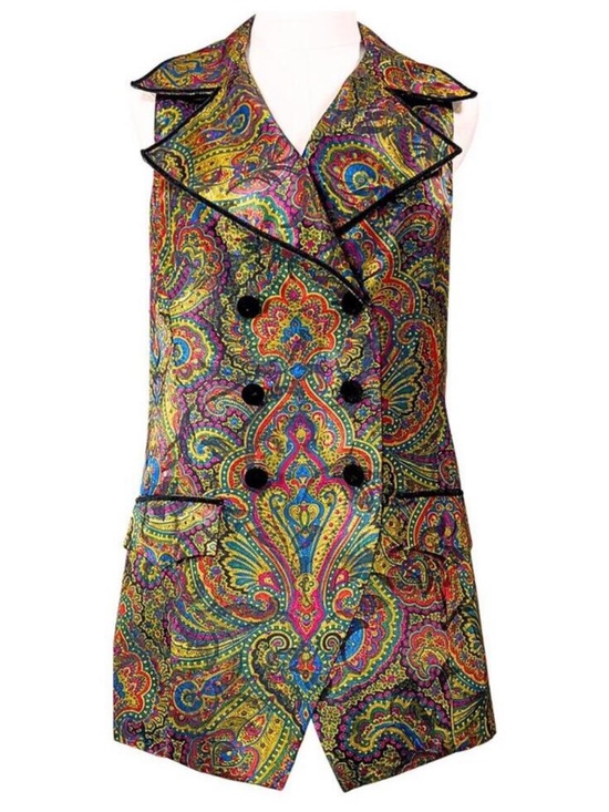 Jeremy Scott Dresses & Skirts - Vintage Jeremy Scott Braemar Paisley Vest Multicolour L